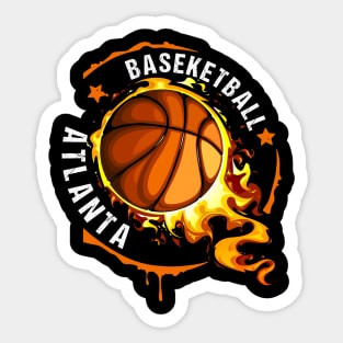 Graphic Basketball Name Atlanta Classic Styles Sticker